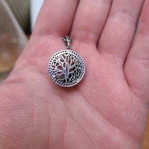 Silver Tree of Life Nature Necklace